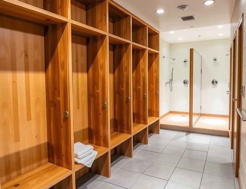Umkleiden im playxapeme Fitnessstudio