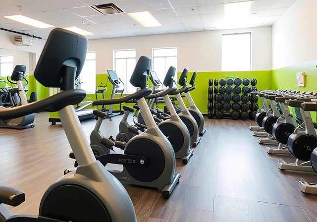 Modernes Equipment im Gym Wiesbaden